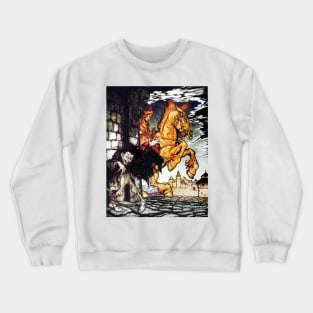 Metzengerstein - Arthur Rackham for Edgar Allan Poe Crewneck Sweatshirt